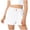 White, variant on Girls' Elastic Waist Crinkle Shorts Button Decor High Waist Casual Summer Shorts with Pockets