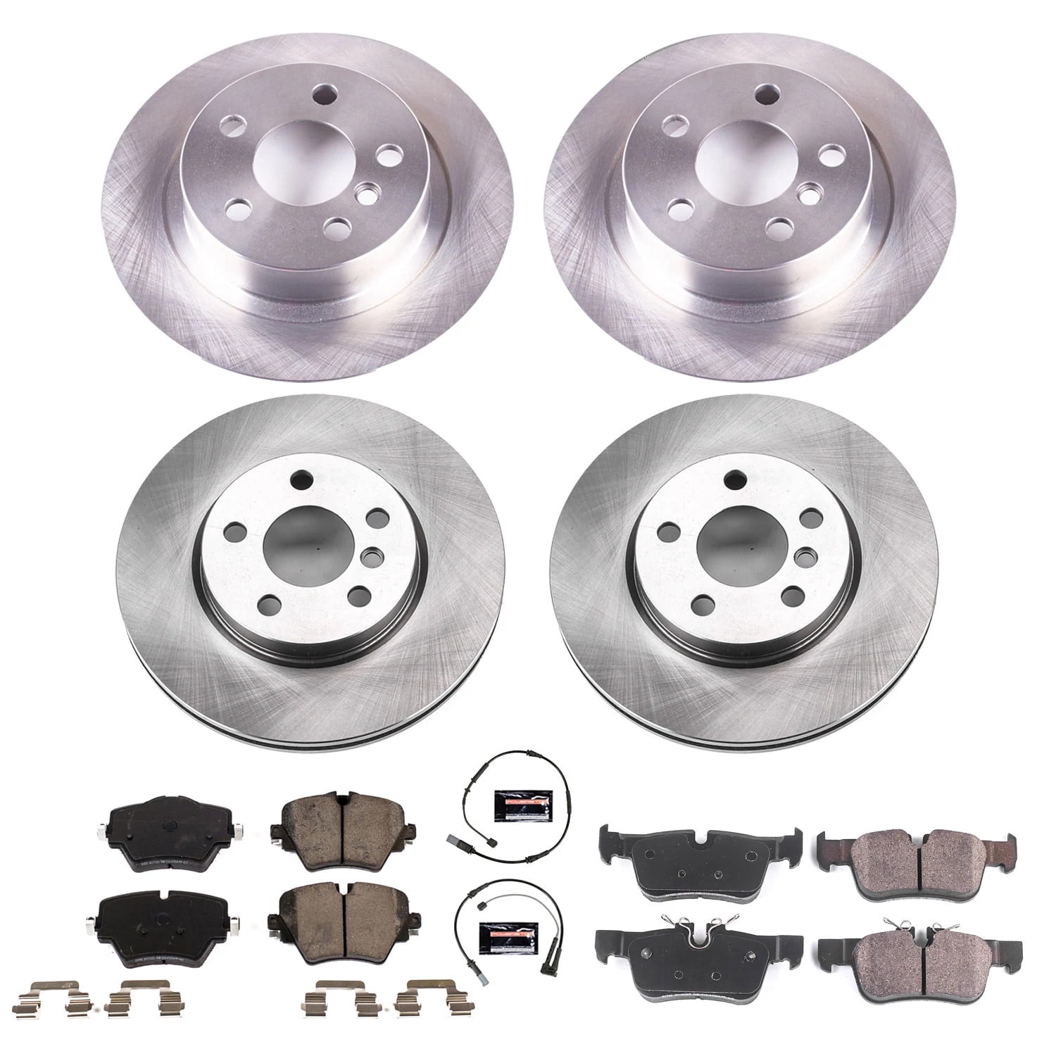 PowerStop Front and Rear Stock Replacement Brake Pad and Rotor Kit Fits: MINI COOPER Select Models KOE8355