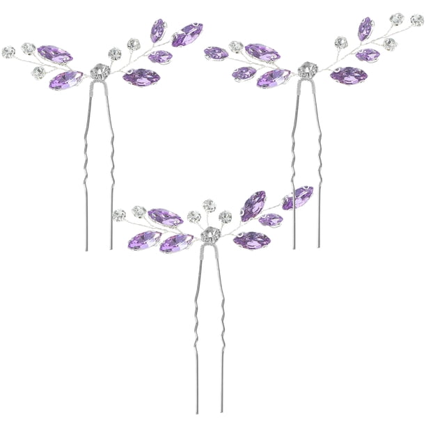 3 horquillas para el pelo de novia con diamantes de imitación, horquillas para el pelo de boda, pinzas brillantes para el pelo de fiesta, herramienta para peinar el cabello