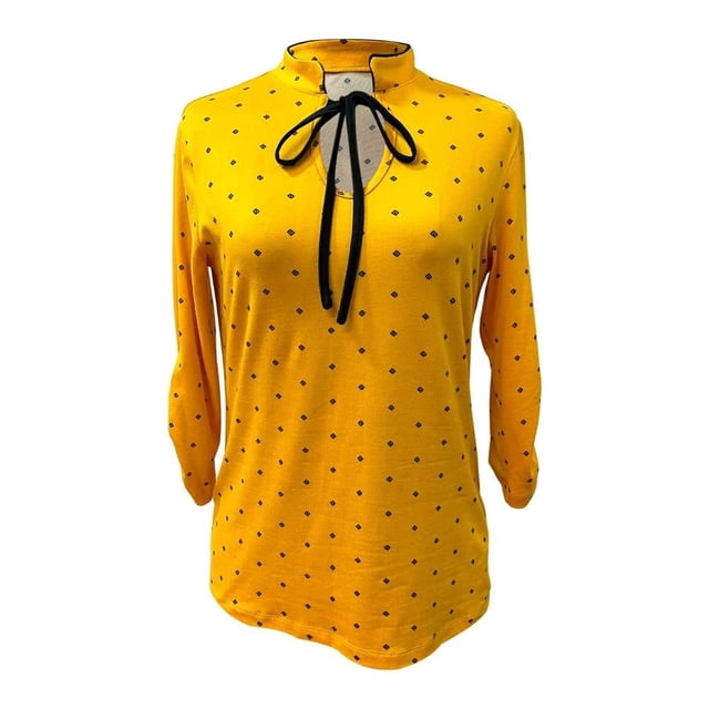 Blusa George Talla M Manga 3/4 Mostaza
