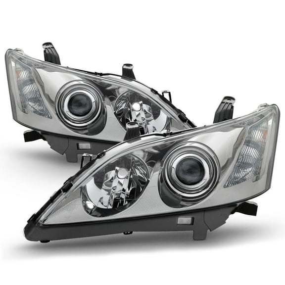 [Halogen Model] Chrome Headlights Lamps Assembly For 2007-2009 Lexus ES350 LH+RH