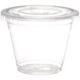 thumbnail image 2 of GUSTO 9 Oz Clear Plastic Cups Disposable Cups with Flat Lids, No Hole, 50-Pack, 2 of 6