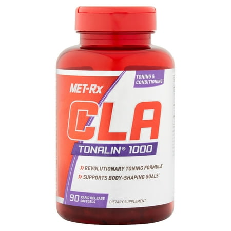 MET-Rx CLA Tonalin 1000 Metabolism Booster, Body Shaping Weight Management Supplement, Softgels, 90 (Best Rated Cla Supplement)