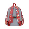 thumbnail image 3 of Red Sport Balls Football Backpack for School,Schoolbag with Adjustable Shoulder Straps & Padded Back,13.4"x11"x4.7", 3 of 6