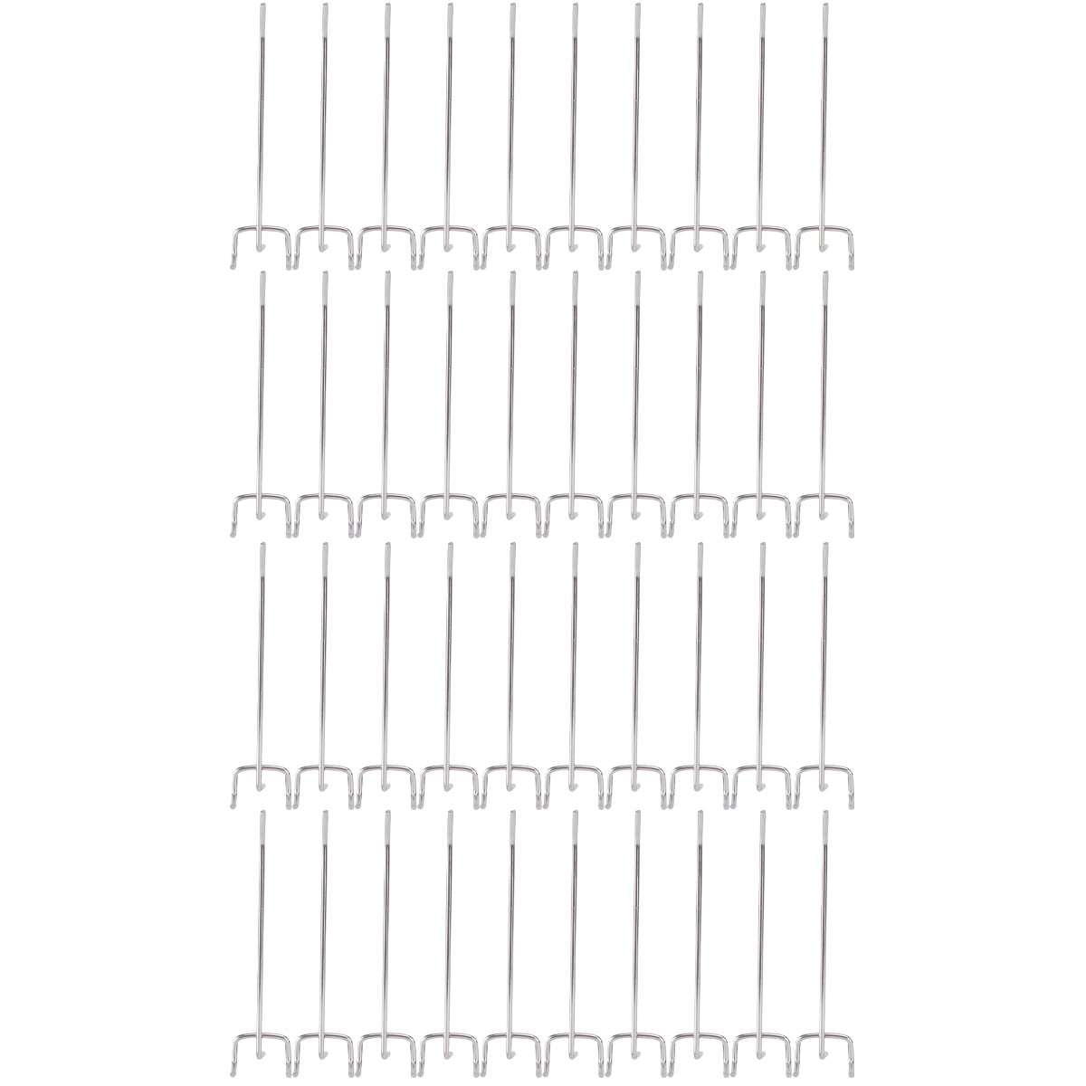 Hemoton 100 PCS Pegboard Hooks Set, 15cm Peg Board Attachments Heavy Duty Pegboard Accessories Metal Garage Utility Hooks ( 3.2cm width )