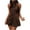 Brown-05, variant on STETMN Women's Formal Dresses Flowy Backless Bow Tie High Waist Beach Sundress Club Mini Dress