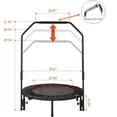 thumbnail image 5 of Arlopu 40'' Foldable Mini Trampoline, Fitness Rebounder with Adjustable Foam Handle, Exercise Trampoline for Adults Home Gym Workout, Max Load 330lbs, 5 of 7
