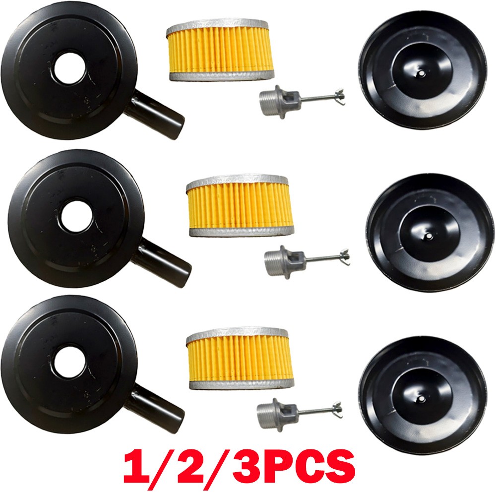 1-3Pcs 3/4" NPT Air Compressor Intake Filter Silencer Metal Housing With Element