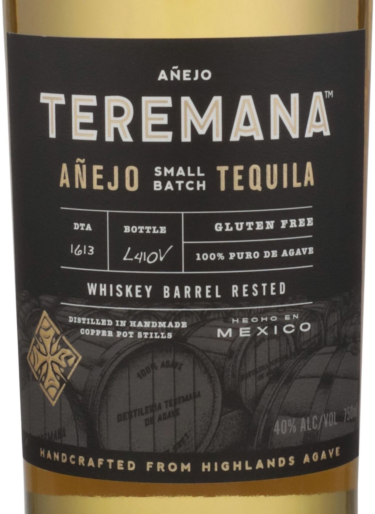 Teremana Anejo Small Batch Tequila, 750 ml Bottle, 40% ABV