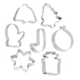 thumbnail image 4 of Inteprter Molde para cortar galletas con patrones navideños de 14 Uds., molde cortador de galletas de acero inoxidable, molde para hornear pasteles, Herramientas y accesorios para hornear Inteprter HA002569-00, 4 of 6