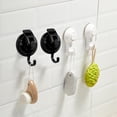 thumbnail image 1 of RUNROTOO 2 Pcs Vacuum Multi-purpose Suction Shower Hooks Black Abs Tpu Pu Waterproof Strong Bearing Capacity, 1 of 7