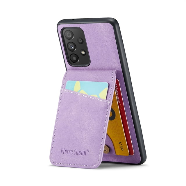 For Samsung Galaxy A13 A14 A22 A23 A24 A33 A34 A51 A52 A53 A54 A71 A72 A73 Case, Dual Layer Lightweight Premium Leather Case Wallet With Card Holders Magnetic Lock Flip Protective Phone Case