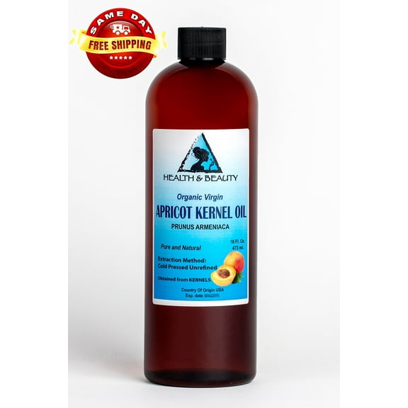 Apricot Kernel Oil Unrefined Organic Virgin Cold Pressed Raw Natural Pure 16 oz