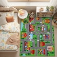 thumbnail image 3 of Kids Carpet Playmat Rug 59"x39.4", City Road Map Car Play Mat for Bedroom Playroom, 3 of 6