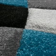 thumbnail image 3 of Paco Home Modern Living Room Rug with Artful Geometric Pattern in Blue Black, 3 of 5