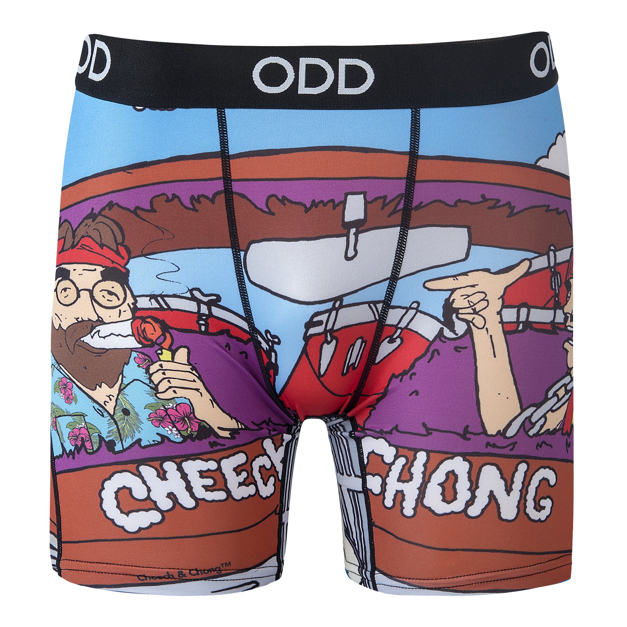 Odd Sox Men's Novelty Boxer Brief, Cheech & Chong, Graphic Print