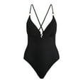 thumbnail image 5 of Jessica Simpson Women’s V Plunge with O Rings One Piece Swimsuit, Sizes XS-XXL, 5 of 5