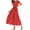 Red, variant on Fesfesfes Women Dress Round Neck Short Sleeve Beach Polka Dot Bandage Long Maxi Dress Plus Size $10