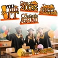 thumbnail image 1 of 4 Pack Orange 2026 Graduation Wooden Table Centerpiece – 20x17cm Graduation Party Scene Decoration Props, Class of 2026 Graduation Table Decorations, Tabletop Tray Decor for Congrats Grad, 1 of 4