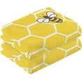 thumbnail image 2 of Dreamtimes 16x28 Inch Face Hand Towel Set Bees Honey Cotton Washcloths, Quick-Dry Highly Absorbent Bath Towels 2 Pcs for Bathroom Ktichen Travel SPA Gym, 2 of 7