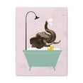 thumbnail image 2 of Funny Elephant Bath Canvas Wall Art for Home Decor Ready-to-Hang, 2 of 7