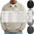 thumbnail image 3 of LYSMORA Men's Collared V Notch Ribbed Knit Sweater Long Sleeve Pullover Top for Daily Commute City Stroll Weekend Casual Outing, 3 of 5