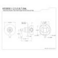 thumbnail image 5 of Kingston Brass KS3031AL 3-Way Diverter Valve with Trim Kit, Polished Chrome, 5 of 5