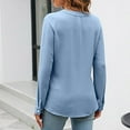 thumbnail image 4 of 2025 New Fashion Plus Size Women's Long Sleeve Solid Color Crewneck Casual Top Pullover T-shirt, 4 of 7