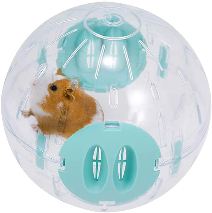 WishLotus Hamster Ball Orange Running Hamster Wheel Small Pet Plastic Cute Exercise Ball Golden Silk Shih Tzu Bear Jogging Wheel Toy Relieves Boredom and Increases Activity 