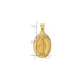 thumbnail image 2 of 14K Gold Polished And Satin Miraculous Medal Hollow Pendant, 2 of 4