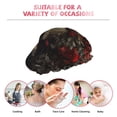 thumbnail image 6 of KLL Classical Rose Crown Skull Pattern Shower Cap & Bath Cap for Women,Reversible Oversized Waterproof Shower Caps for all Hair Lengths,Elastic Reusable Bathing Hair Cap, 6 of 6