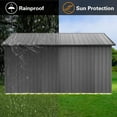 thumbnail image 5 of 12 x 10 Ft Metal Garden Sheds with Lockable Doors, Outdoor Storage Sheds with Window, Metal Tool Sheds for Backyard/Garden/Patio/Lawn, Grey, 5 of 7
