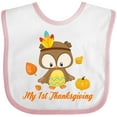 thumbnail image 3 of Inktastic My First Thanksgiving Owl Boys or Girls Baby Bib, 3 of 4