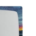 thumbnail image 2 of Ambesonne Landscape Fitted Sheet, Sunset Horizon Lake, Full Size, Blue Grey Orange, 2 of 2