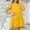 Yellow, variant on Dolkfu Green Summer&Fall Dresses for Women Mini Retro Short Sleeve Collared Dresses Relaxed Fit Modern Solid Refined Shirt Dress Army Green,L