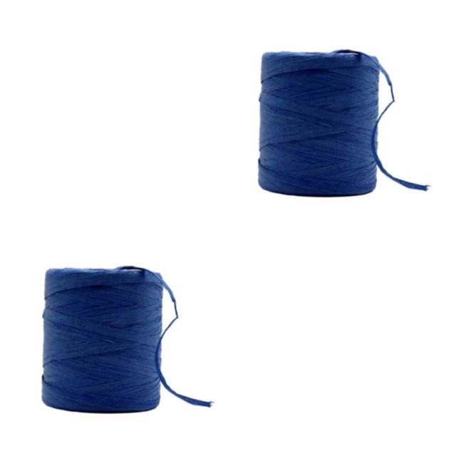 VONKY Raffia Paper Yarn Durable And Versatile For DIY Enthusiasts Beautiful Colors Natural Paper Ribbon sapphire blue 2Set