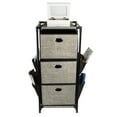 thumbnail image 6 of Simplify 3 Tier Storage Drawers with Side Pockets in Black, 6 of 6