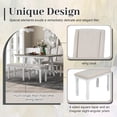 thumbnail image 4 of 6 Piece Extendable Dining Table Set, Atumon Wood Dining Room Set for 6, Dining Table Set with 4 Beige Cushioned Chairs and Bench, Farmhouse Dining Table Set Furniture for Kitchen Dining Room, Black, 4 of 10