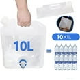 thumbnail image 3 of 4 Pièces 10L Bidons Eau Pliables avec Robinet,Réservoir Pliant d'eau Potable Réutilisables,pour Le Sport（transparent）, 3 of 5