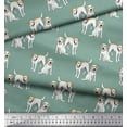 thumbnail image 2 of Soimoi Georgette Viscose Fabric Labrador Dog Printed Fabric 1 Yard 42 Inch Wide, 2 of 3
