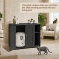 thumbnail image 3 of Modern Hidden Cat Litter Box Enclosure Cabinet with Dog-Proof Shelf & Power Outlet – Fits Most Automatic Self-Cleaning Litter Boxes, Side Table for Living Room, 3 of 8