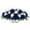 Blue, variant on Honmine Artificial Cemetery Saddle Flower Arrangement, Outdoor Grave Memorial Saddle Spray with Foam Base, for Headstone Coffin Urn Outdoor Decoration Tombstone
