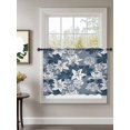 thumbnail image 2 of Sheer Curtains 54 Inch Length, Blue White Flowers Semi Sheer Curtains Light Filtering Window Treatment, Country Vintage Botanical Floral Privacy Voile Drapes for Living Room Bedroom 52x54 Inch, 2 of 7
