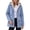 Light Blue, variant on Long Winter Coats for Women, Fleece Lined Hooded Parka Jacket Long Sleeve Water Resistant Zip Up Outerwear with Multi Pockets, Drawstring Waist Warm Winter Fall Coat for Daily Wear