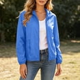 thumbnail image 2 of FAIWAD Rain Jacket Women Sun-Protection Lightweight Zip Up Outdoor Hiking Hooded Windbreaker with Pocket, 2 of 8
