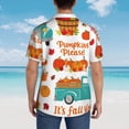 thumbnail image 4 of Susaid Fall Pumpkins Print Short Sleeve Shirts Button Down Casual Shirts Summer Beach Aloha Button Down Short Sleeve for Men ,Small, 4 of 7