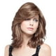 thumbnail image 2 of Fiudx Ofertas relampago Peluca de pelo sintético de moda, de pelo mediolargo y rizado, color marrón, pelucas de pelo al agua, 2 of 3