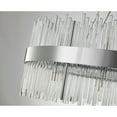 thumbnail image 6 of Bethel Chrome Oval Stainless Steel Frame Chandelier With Clear Glass Rods, 6 of 6