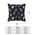 4 Pack Throw Pillow Covers Spaceships and Stars Breathable Pillow