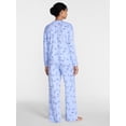 thumbnail image 3 of Joyspun Women's Essential Sleep Top and Pants, 2-Piece Pajama Set, Sizes XS-3X, 3 of 4